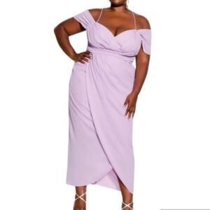 NWT CITY CHIC Entwine Maxi Dress - lilac